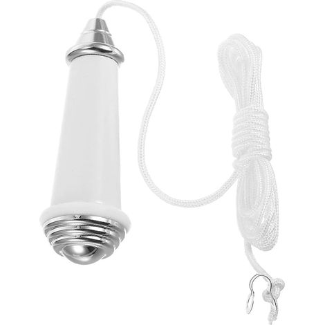 Poignée de Tirette en céramique Blanche pour Interrupteur de Salle de Bain, Toilettes et Ventilateur, avec Cordon d'extension de 150 cm (1/5)