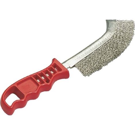 Osborn – Brosse à main fil acier ondulé 0,30 mm – Longueur 265 mm – Pour dépoussiérage et nettoyage dans espaces étroits (1/4)