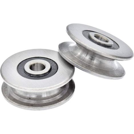 Puleggia con cuscinetti a sfera e scanalatura a U profonda 8 mm, portata 250 kg, puleggia metallica per guida di sollevamento, diametro interno (40 x 13 mm) (1/3)