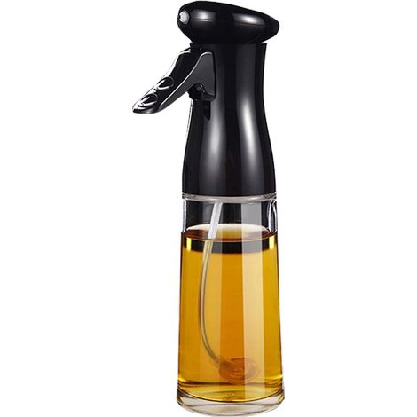 Ölsprüher aus Glas, 200 ml, Sprühflasche mit Nebelfunktion, verstopfungsfrei, für Olivenöl, Wasser, Sojasauce und Co.