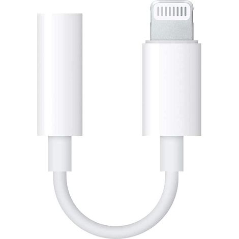 Adaptador Lightning a auriculares de 3,5 mm, [Certificado Apple MFi] Adaptador de audio Lightning a 3,5 mm para iPhone 11/11 Pro/11 Pro Max/X/XS/XS Max/8/7/8 Plus/7 Plus, etc. - Blanco (1/5)