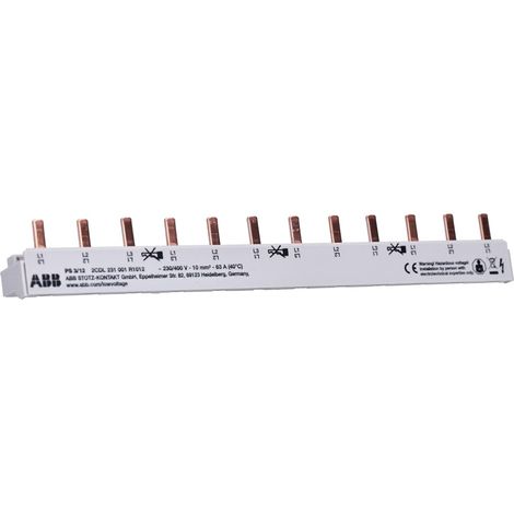 ABB 2CDL230001R1012 Contatto STOTZ ABB Guida a fasi PS3/12 trifase 12 moduli Phase busbar Numero di righe 3 3 poli 10 m (1/3)
