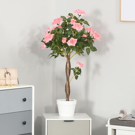 árbol artificial, planta artificial en maceta de cemento, planta artificial (1/5)