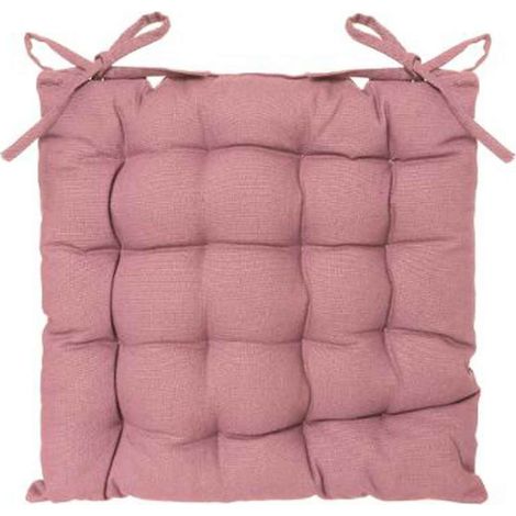 Galette de Chaise "Loria" 38x38cm Rose (1/4)