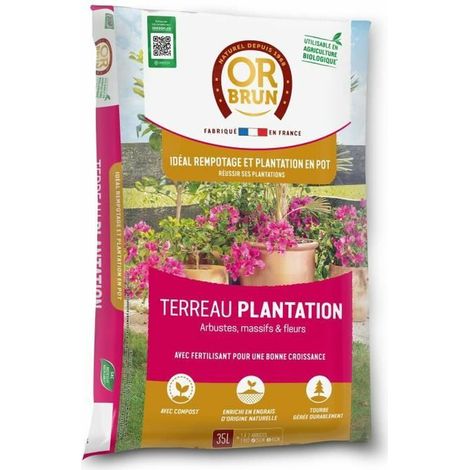 Sustrato de plantación OR BRUN OBRTPLAN35N 35 L arbustos macizos flores