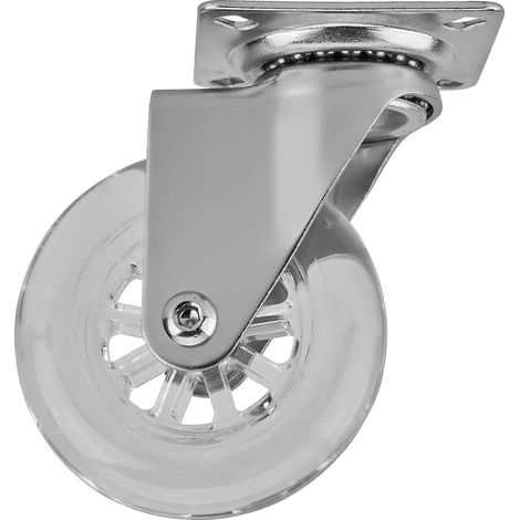 Möbelrolle SWIFT Ø 75 mm Tragkraft bis 35 Kg je Rolle Transparent ohne Feststeller (1/2)