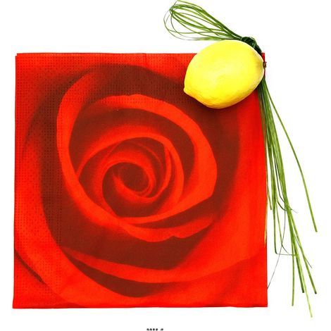 Serviettes de table fleur Rose x20 Rouge en papier 3 plis