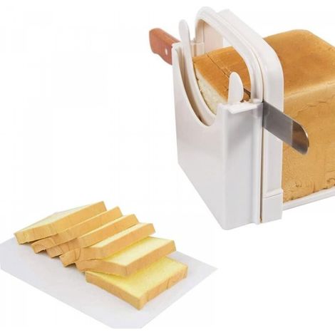 Trancheuse à Pain,Épaisseurs Machine à Trancher Réglable Gâteau et Pain Cutter Toast Cut à Gâteau Niveleur Réglable Manu Pain Slicer Gâteau pour Pain Toast (1/5)
