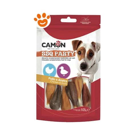 Camon Dog BBQ Party Snack Rotolini di Pollo e Anatra - Confezione 84 Gr - Snack