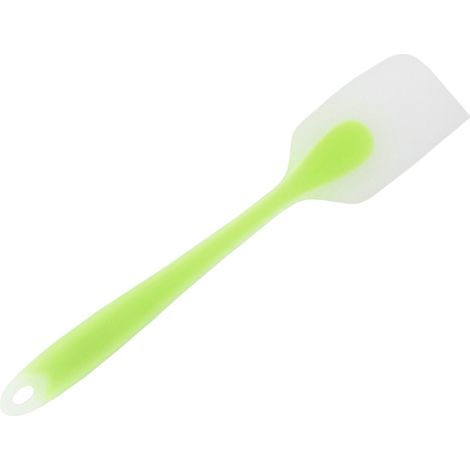 Spatule en silicone translucide intégrée enveloppée portable résistante à la chaleur outil cuisine pâtisserie bricolage vert (1/5)