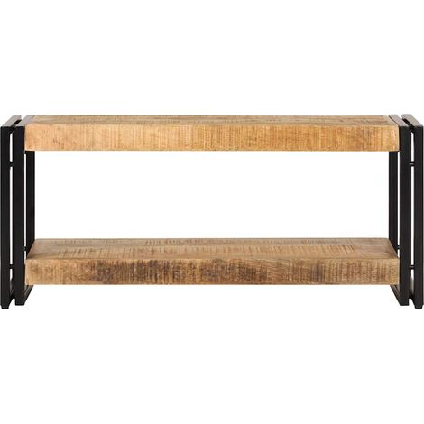 Meuble TV, Étagère TV, Meuble de Salon, 90 x 30 x 40 cm Bois de manguier massif OIB8319E (1/5)