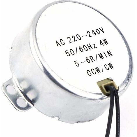 Moteur Synchrone Électrique 1pc 220-240V AC 4W CW/CCW(5-6RPM) (1/3)