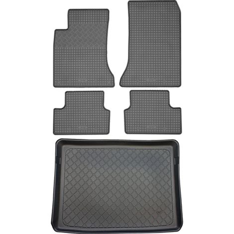 Mercedes Clase B W246 FURGONETA (5 puertas) de 10.2011 a 12.2018 SET - alfombrillas de goma para coche + alfombrilla para maletero