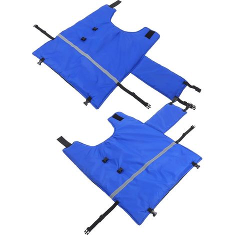 Lot de 2 Manteaux Chauds pour Veaux, Gilet Hiver Épais en Tissu Oxford Imperméable Bandes Réfléchissantes, Protection Coupe-vent pour Pâturage, Vêtements Isolants pour (1/5)