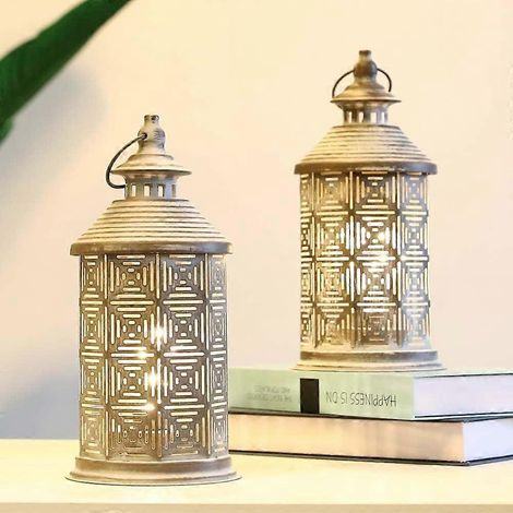 hohe, batteriebetriebene Tischlampen aus Metall im Vintage-Stil mit Edison-Glühbirne für Wohnzimmer, Schlafzimmer, Hochzeiten, Partys, Flure, Innen- und Außenbereich (Quadratmeter) (1/5)