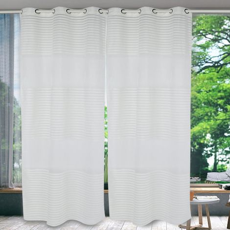 Rideau semi-transparent pour chambre ou balcon (montage sur tringle 100200CM) (1/5)