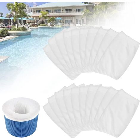 20 Pièces Chaussette Skimmer 2012,5 cm Chaussette Skimmer Piscine en Nylon Chaussette Filtre Piscine Lavable Chaussette Préfiltre Skimmer pour Nettoyage de Particule, Feuille, Écume, Cheveux (1/5)