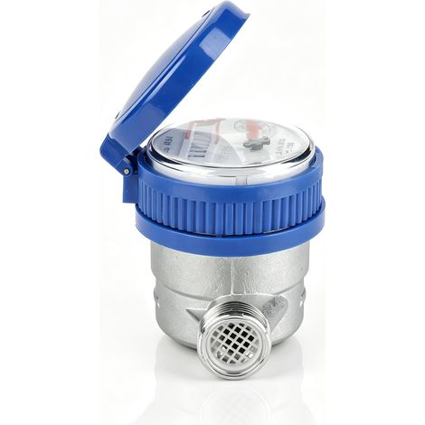 Compteur d'eau 1/2 Pouce, Compteur d'eau cubique à Lecture Froide avec raccords, Mesure des débits de Tuyau de 15 mm pour Un Usage Domestique dans Un Appartement de Jardin (1/5)