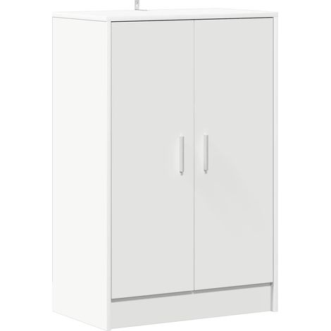 Zapatero de madera contrachapada blanco 60x35x92 cm vidaXL