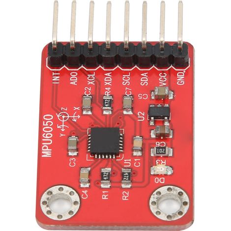 Module capteur gyroscopique/accéléromètre six axes MPU6050 avec convertisseur analogique-numérique 16 bits et sortie de données (1/4)