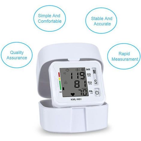 Automatisches, tragbares Blutdruckmessgerät mit Arrhythmieerkennung und verstellbarer Manschette (1/5)