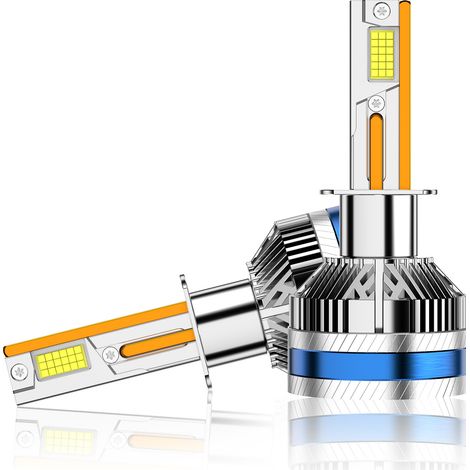 Ampoule LED H1 pour voiture, 320W, 21000 lm, 6000 K,lumière blanche froide,angle de faisceau réglable à 360°,étanchéité IP67. Phares de voiture (1/5)