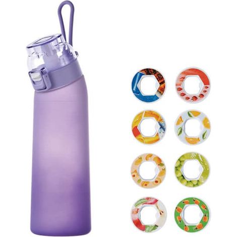 Gourde Air-Up 700 ml – 8 capsules aromatisées Sans sucre et savoureuse Gourde dégradée, idéale pour les activités de plein air et la salle de sport Dégradé violet (1/5)