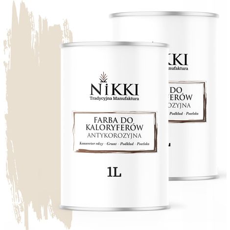Korrosionsbeständige Heizkörperfarbe 2x 1L Mattcreme RAL9001 3in1 (1/5)