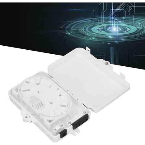 Boîtier de distribution pour câble à fibre optique à 4 conducteurs, boîtier étanche pour fibre optique intérieur/extérieur, unité de descente de fibre optique murale (1/5)