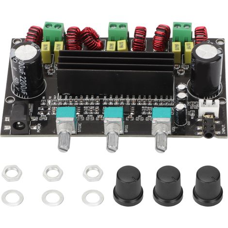 Amplificateur numérique 2.1 canaux 80W+80W+100W, carte ampli de puissance pour enceintes DIY, DC12-26V. (1/5)