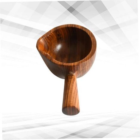 longziming - Bol à sauce en bois avec poignée - Petit bol robuste en bois pour sauces, dips et herbes, bol de service pour les Fête, les restaurants et la maison, élégant et résistant aux rayures (1/5)