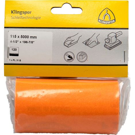 Klingspor PL 31 B Rollen, 115 x 5000 mm Korn 180, SB-verpackt in Folie (1/3)