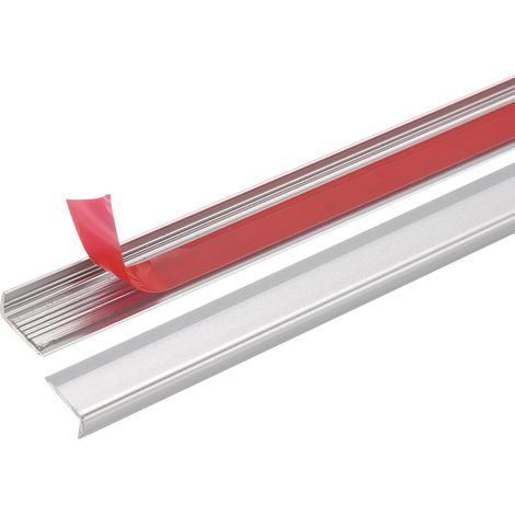 20pcs Bords De Carrelage 12" x 0.4" Bords Adhésifs À Décoller Pour Dosseret Bande D'Angle Extérieur En Alliage D'Aluminium Autocollante En Forme De L Pour Cuisine, Argent Mat (1/5)