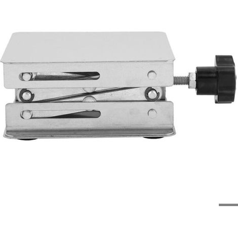 Plate-forme élévatrice en acier inoxydable, support de levage de laboratoire, support à ciseaux 100x100mm (1/5)