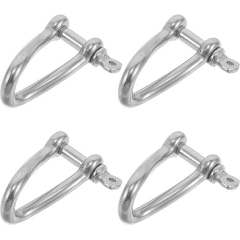 Grilli di torsione in acciaio inox da 4 mm (confezione da 4) - Grilli a perno imbullonati di grado marino - Accessori per impieghi gravosi (1/4)