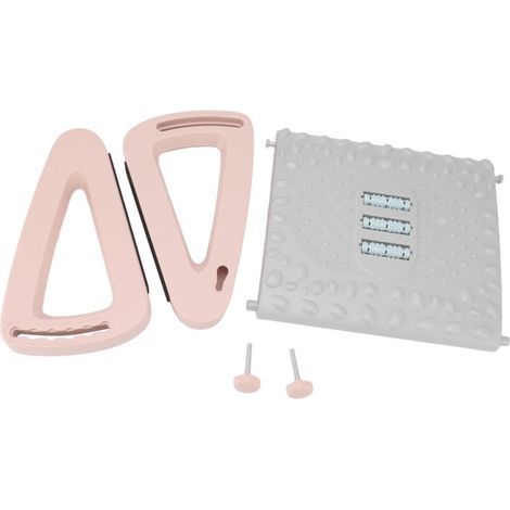 Ergonomische Fußstütze unter dem Schreibtisch, 6-fach höhenverstellbar, mit Massagefunktion und Rollen für rosa Schreibtisch (1/5)