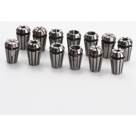 Ortviai Pinces à collets élastiques ER11 – 13 pièces en acier carbone trempé HRC48-50 pour fraiseuses et machines de gravure