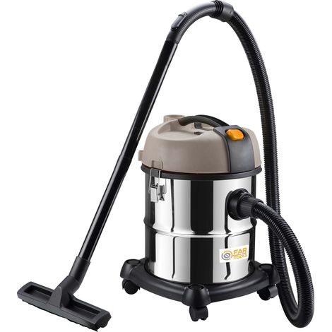 Fartools – Aspirateur professionnel eau et poussières 1000W – Cuve inox 20L – Dépression 16Kpa – Fonction souffleur – Flexible 1,5m (1/5)