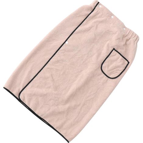 Serviette de bain pour homme avec jupe de bain intégrée, polaire corail, lot de 1 pièce, indispensable en voyage. (1/5)