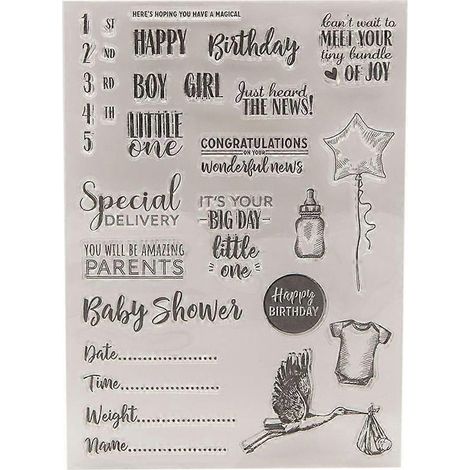 Voici une proposition de titre en français, respectant la limite de 190 caractères et intégrant des mots-clés variés :
Tampon transparent thème fête prénatale, décoration pour carte, scrapbooking, lo (1/4)