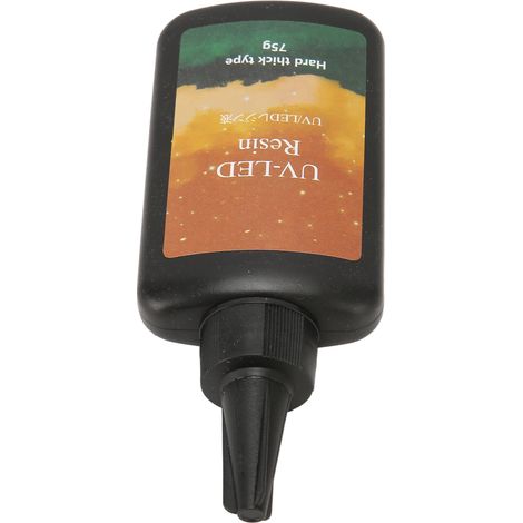 UV-Harz, transparent, schnellhärtend, geruchlos, vergilbungsbeständig, vielseitig einsetzbar für DIY-Schmuckherstellung, 75 g, dickflüssig, hart (1/5)