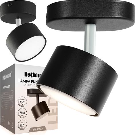 Projecteur LED Heckermann 8795313A Noir 1x tête