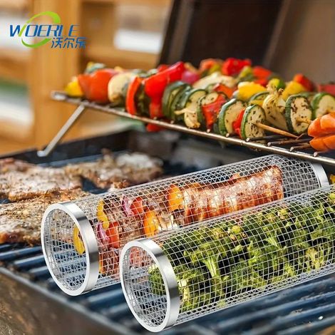 2 paniers Ă griller en acier inoxydable de 30 cm - Xin 2 x 30 cm (1/5)