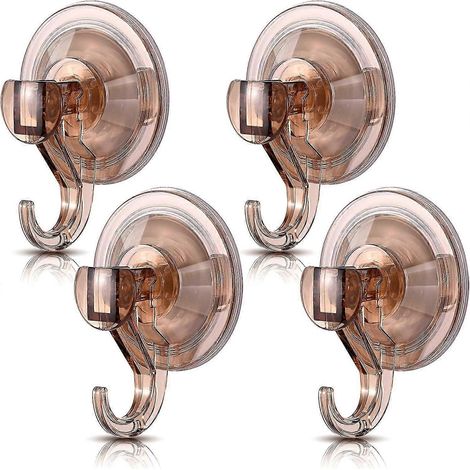 Support de couronne transparent réutilisable avec verrouillage à clé, crochets muraux, fenêtres et douche robustes sous vide (4) (1/5)