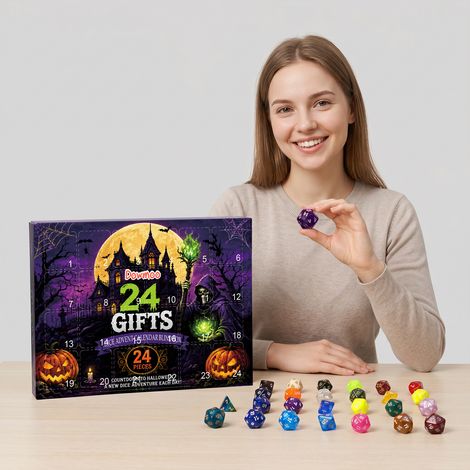 Halloween Dice Calendar Blind Box: Creative, Fun, and Festive 24-Piece Halloween Calendar Blind Box -- BIEMMEDUE (1/5)