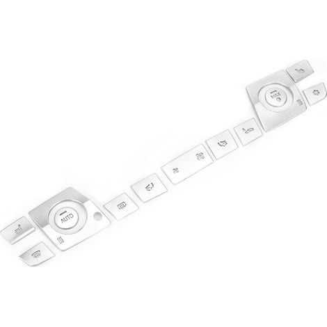Lot de 13 autocollants argentés de remplacement pour boutons de climatisation, compatibles avec les modèles Série 3 F30 (2013-2018A). (1/5)