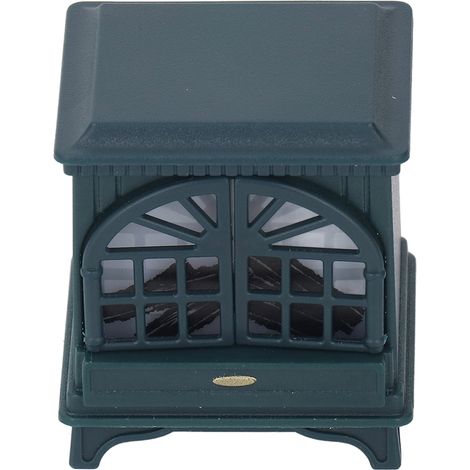 Cheminée miniature en plastique pour maison de poupée à l'échelle 1:12, accessoires de décoration et de mobilier miniatures, bleu marine (1/5)