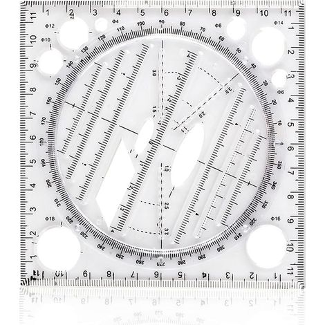 righelli speciali per disegno e cancelleria, righello piatto trasparente in plastica con linee parallele, righelli da ufficio versatili, 12 cm/4,72 pollici (1/5)