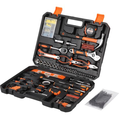 Kit d'outils à main 247 pièces - maison, jardin, clé à douille, marteau (1/5)