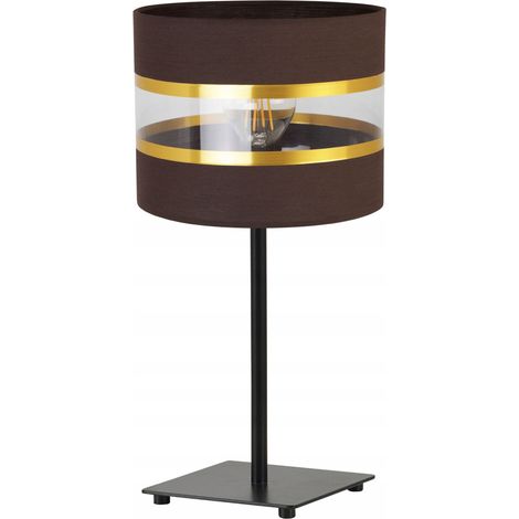 LAMPADA DA COMODINO, ELEGANTE PARALUME ORO, 20 CM